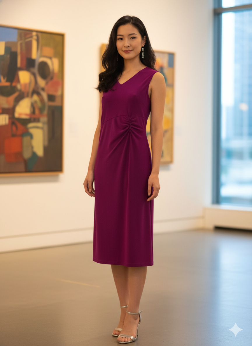 腰際抽皺洋裝｜實穿照